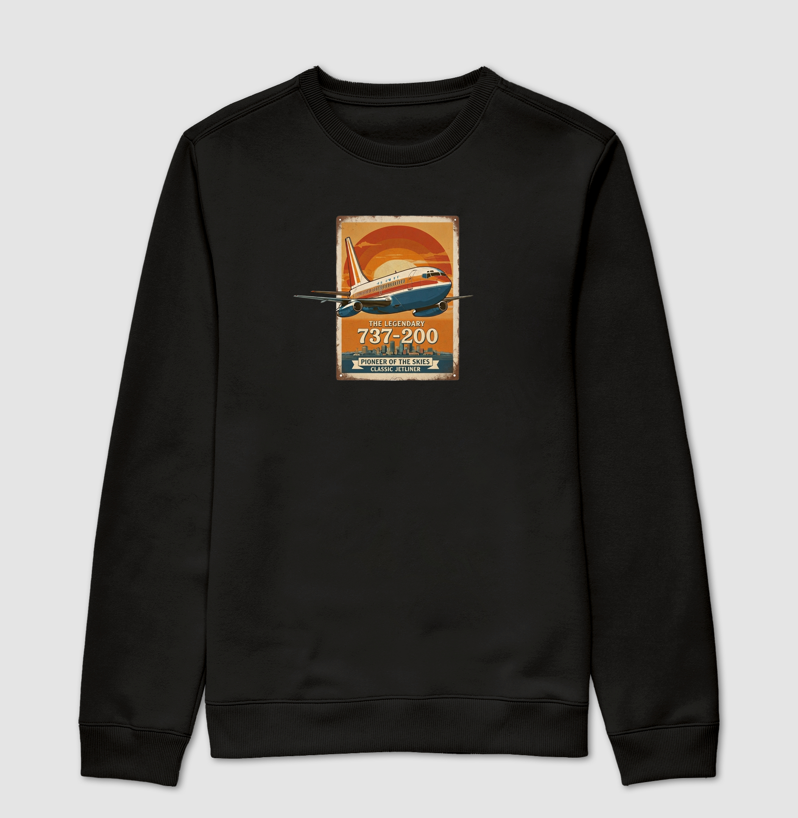 737-200 | VINTAGE - Suéter Moletom
