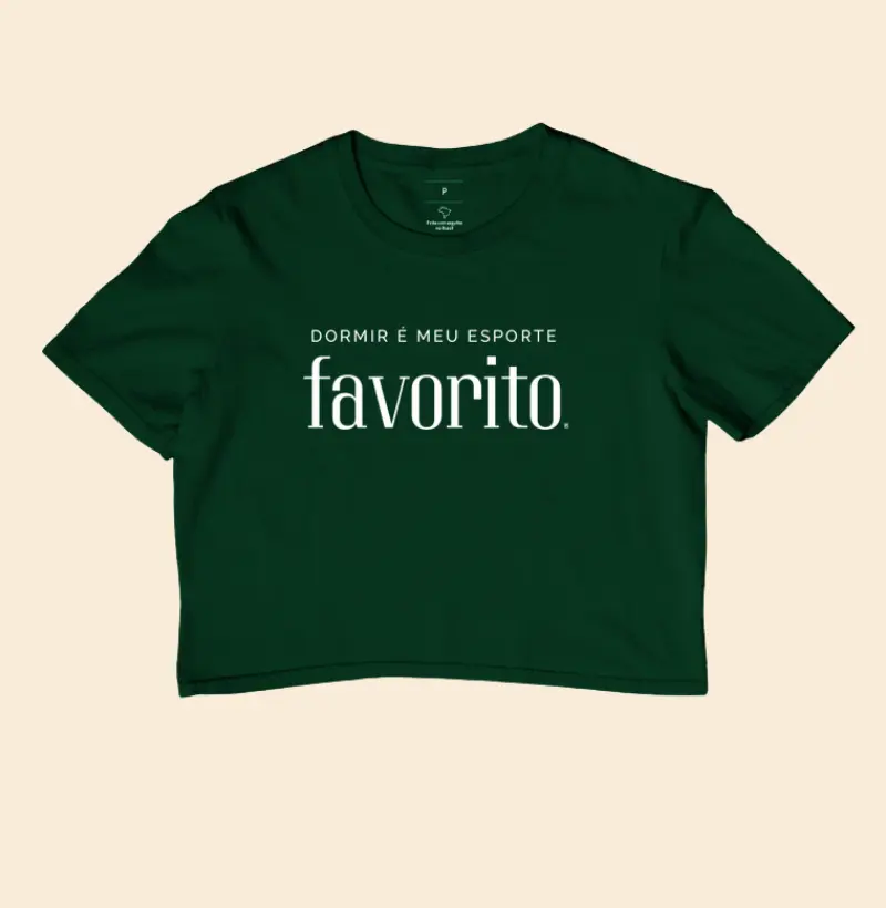 Cropped Dormir é meu esporte favorito