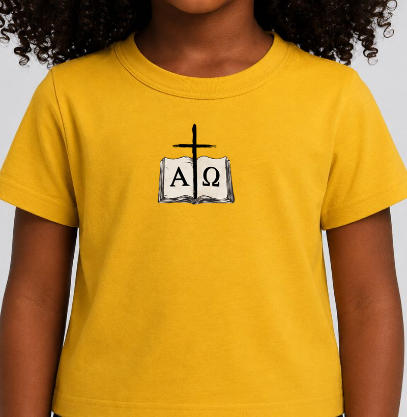 Camiseta Infantil Alfa e Ômega