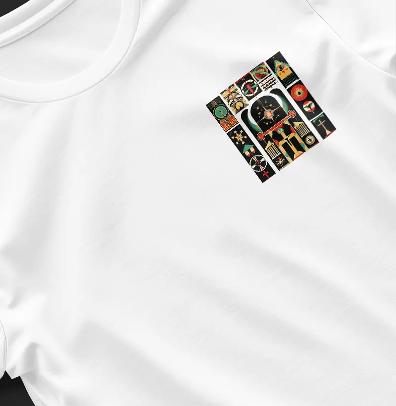 Blusa mosaico cristão
