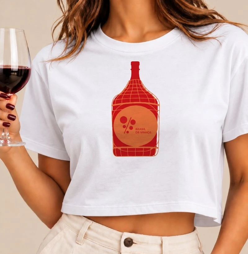 Camiseta Cropped Garrafão de Vinho - BV - Cropped