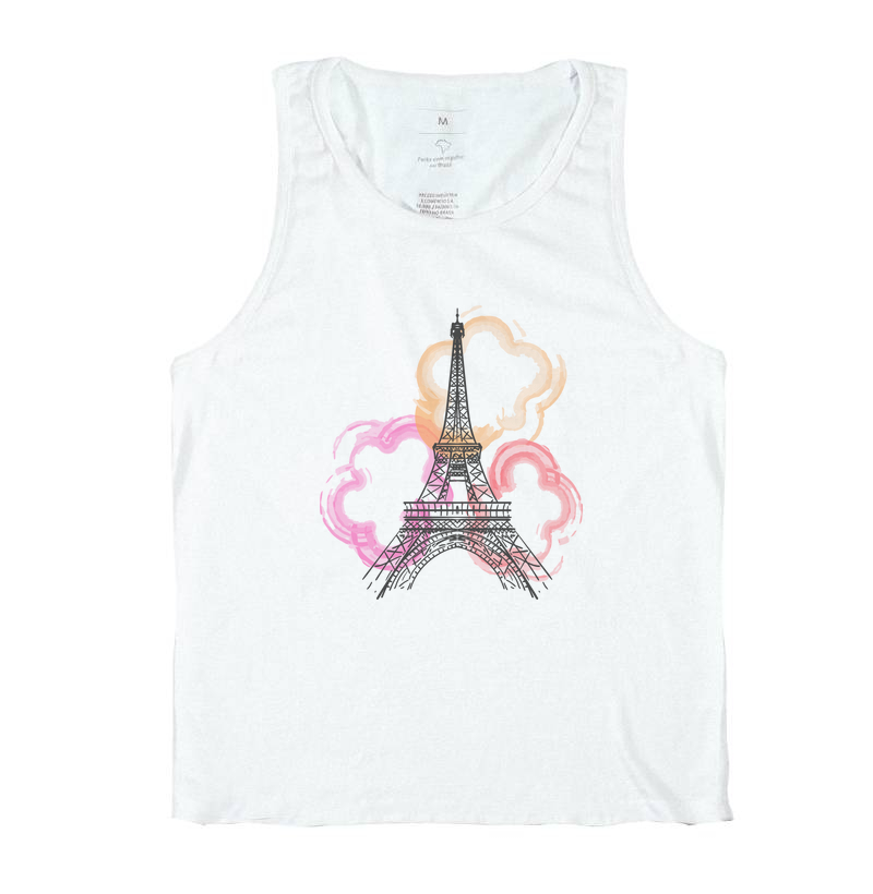 Camiseta Viagem - Torre Eiffel Flores