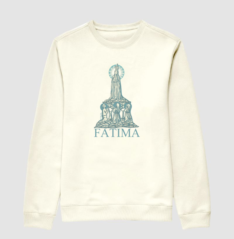 Suéter de moletom flanelado Milagre de Fátima