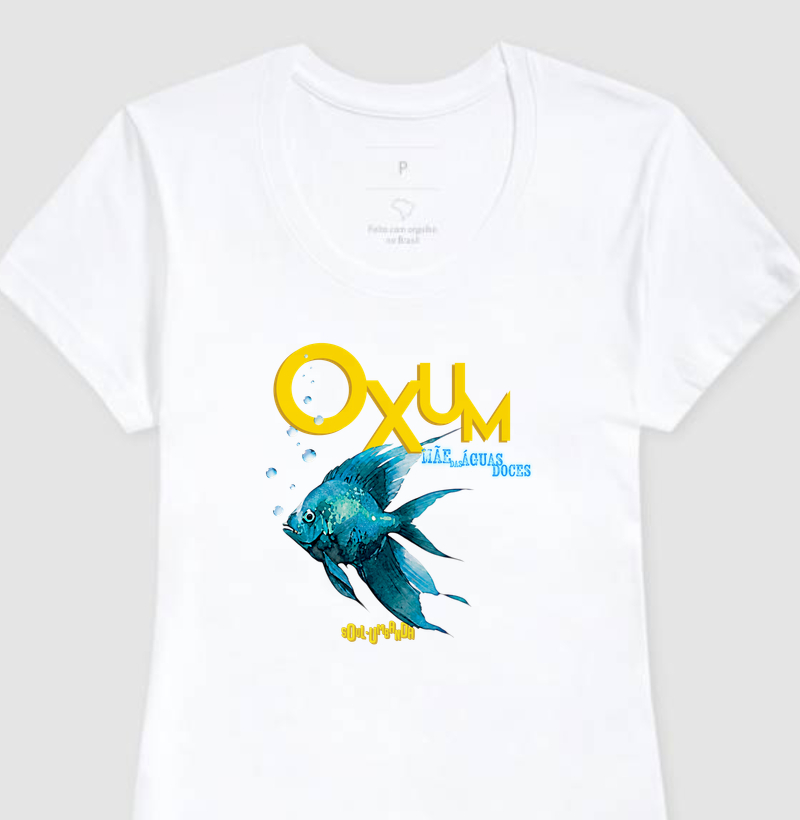 camiseta OXUM mãe das águas doces feminina