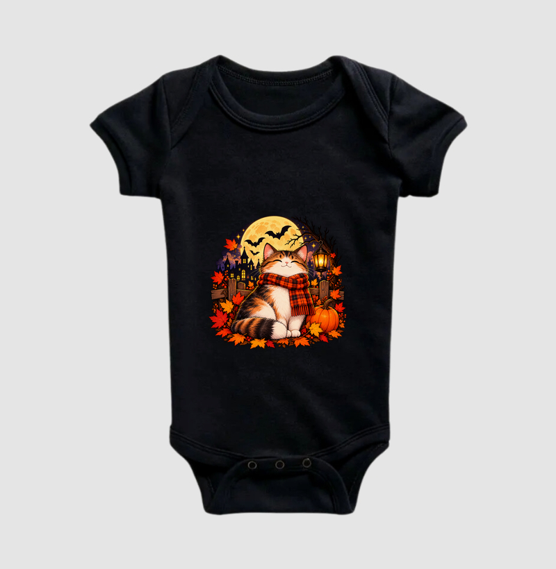 Gatoween - Noite de Lua Cheia - Body Infantil