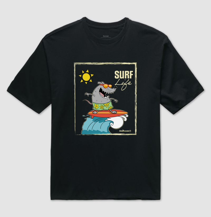 Camiseta Oversized Surf Life