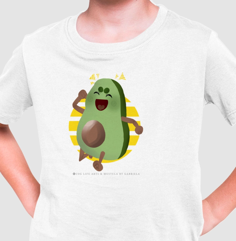 Camiseta Infantil Abacate by Gabriela Amorim