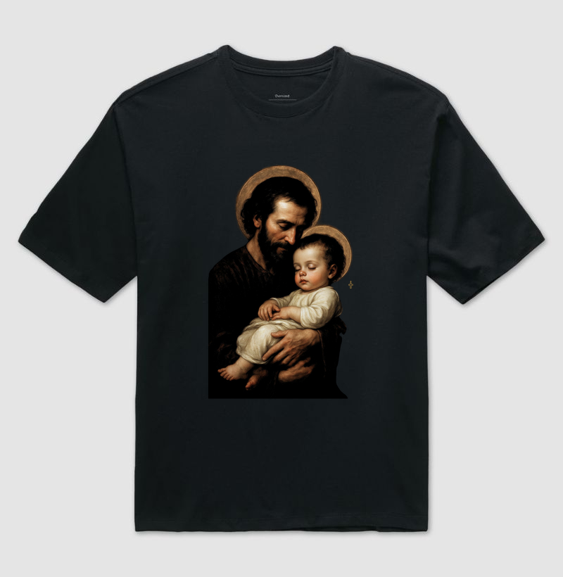 Camiseta São José com o Menino Jesus