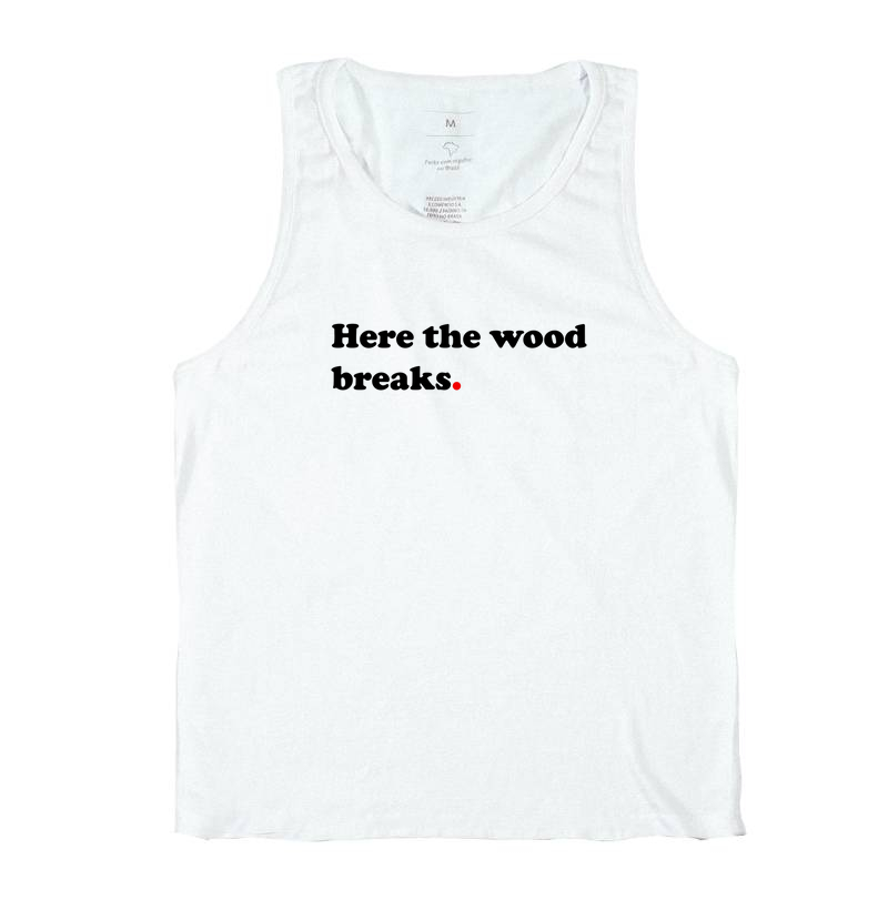 Here the wood breaks