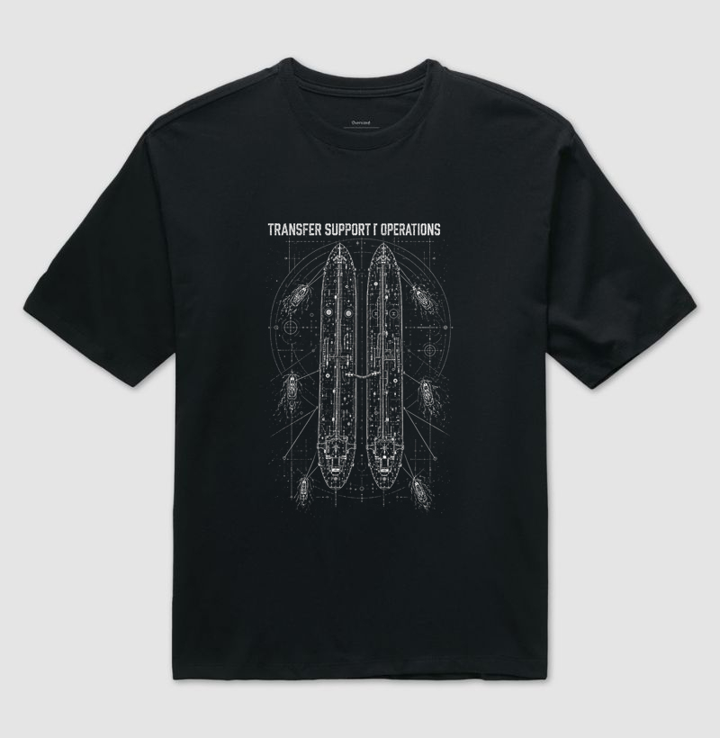 Transfer Support Operations Ship to Ship Tech - Camiseta Oversized
