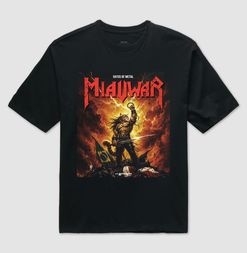 Miauwar - Gatos of Metal - Camiseta Oversized