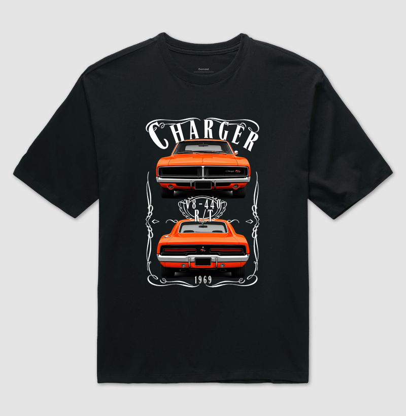 Camiseta oversized Charger vintage