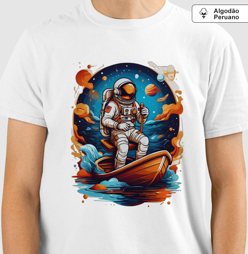Camiseta Algodão Peruano Navegador Espacial