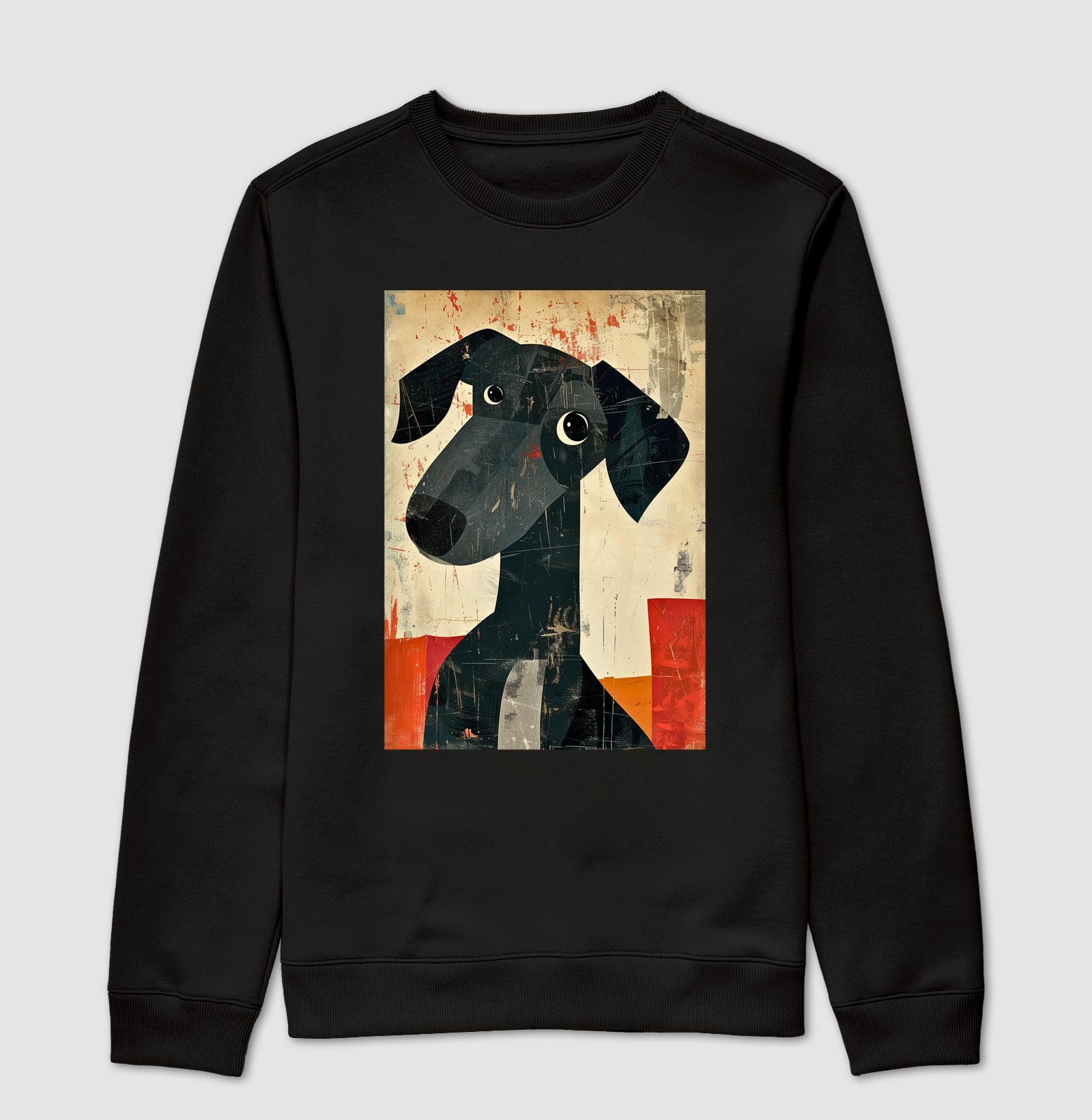 Black Dachshund Moletom Careca