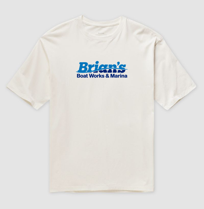 Camiseta Oversized GTA 6 Brian's Boat Works & Marina - Camiseta Oversized