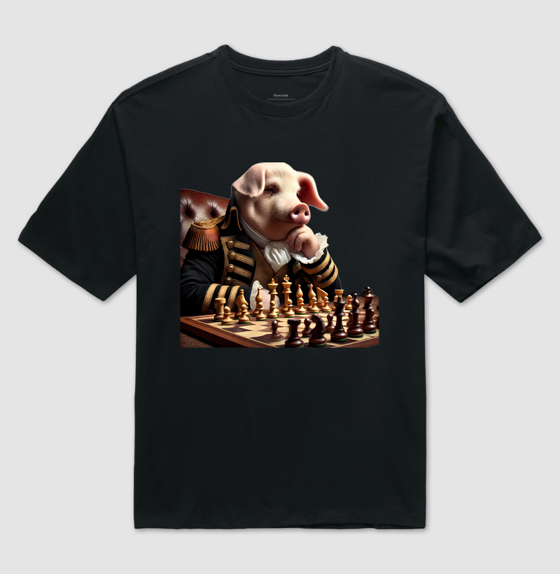 Porco jogando xadrez