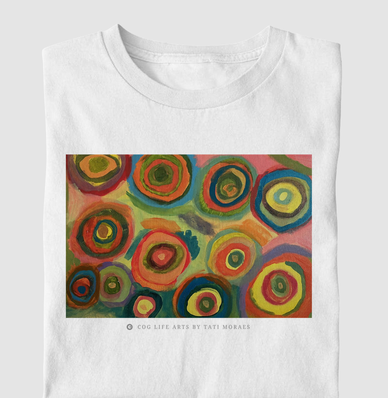 Camiseta Adulto Branca Espirais by Tati Moraes