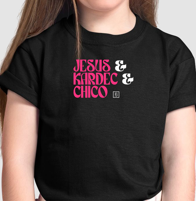 Camiseta Jesus, Kardec e Chico