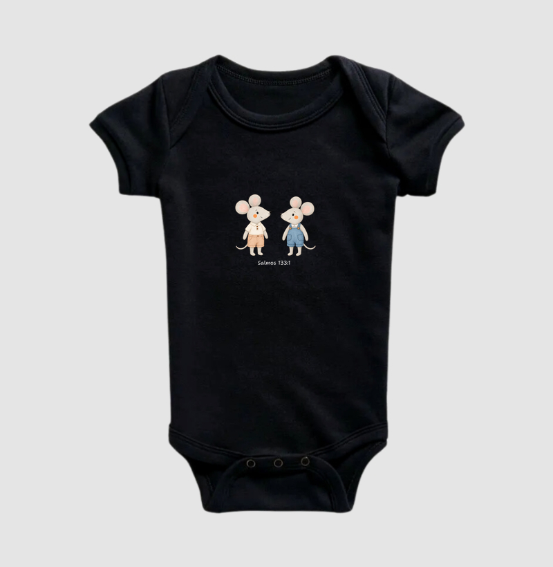 Irmãos — Salmos 133:1 - Body Infantil
