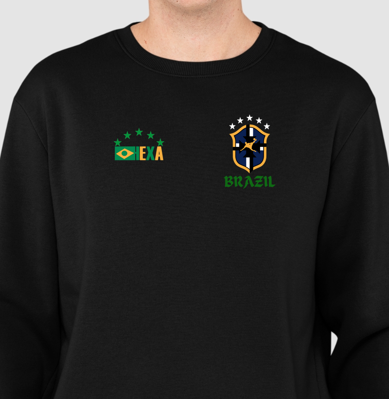 Blusa Moletom  com estampa Do Brasil