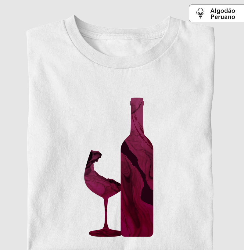 Camiseta Vinho Abstrato