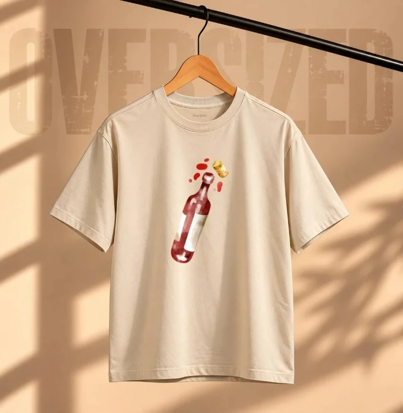 Camiseta Explosão do Vinho - Camiseta Oversized