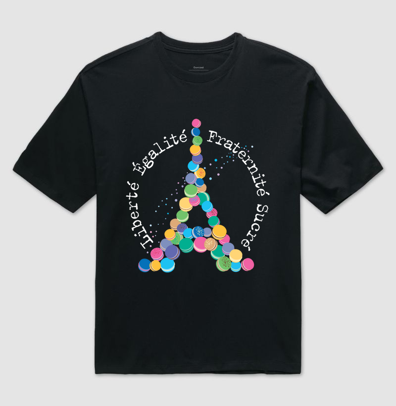 Camiseta Oversized Macaron