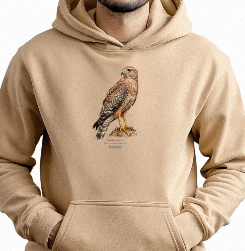 Traços Alados - Gavião-caboclo - Moletom Hoodie