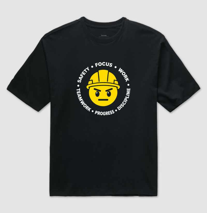 Emoji Foco no Trabalho - Camiseta Oversized