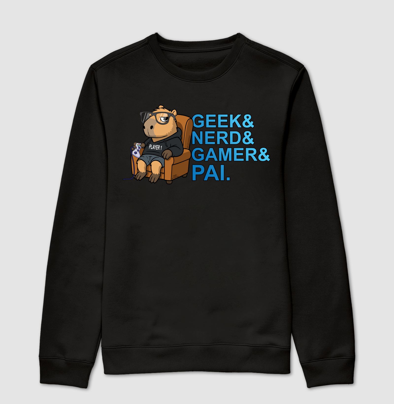 Camiseta Capivara Pai Gamer - Suéter Moletom