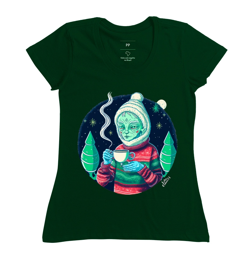 Alienigena bebendo café