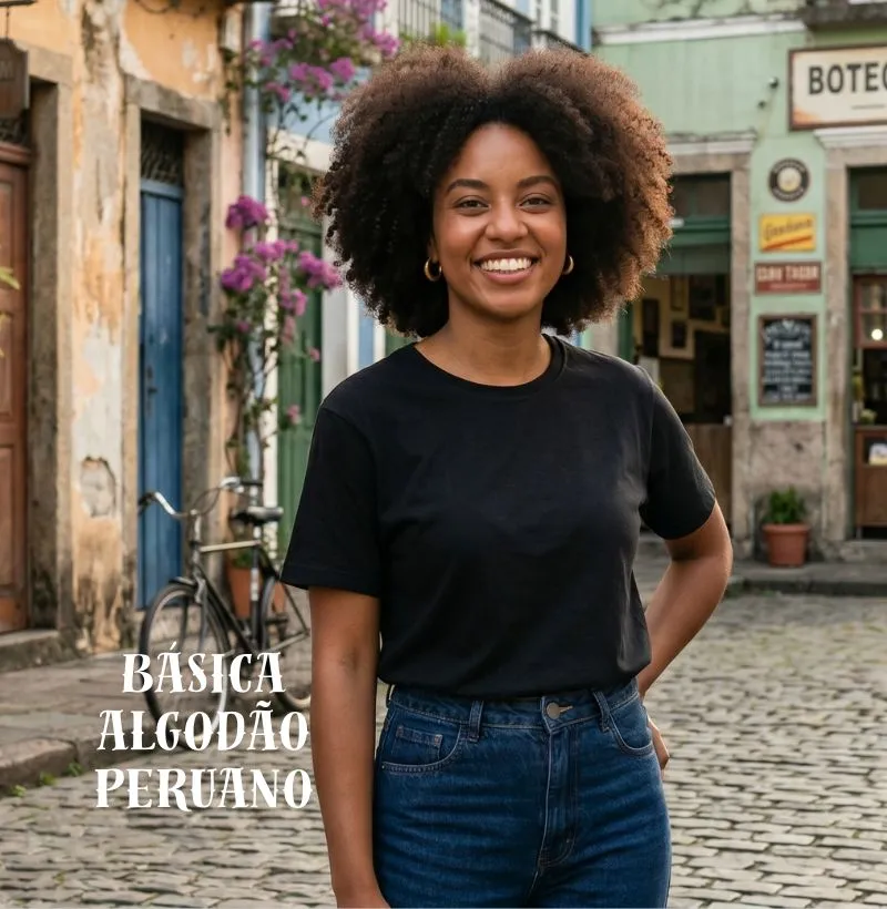 Camiseta Básica Algodão Peruano