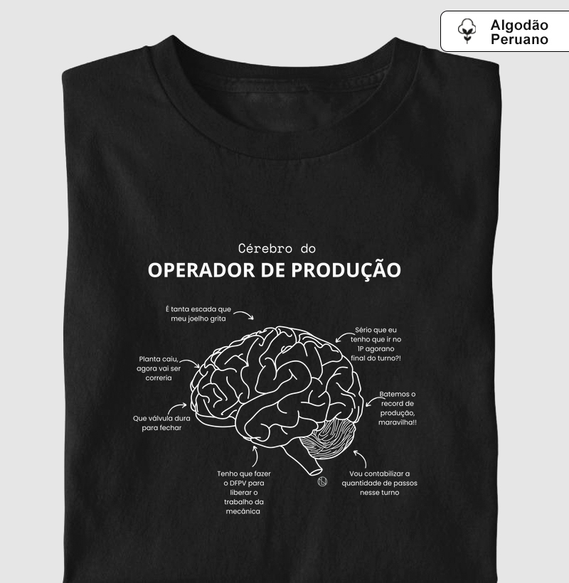 Camiseta algodão peruano Operador de Produção 
