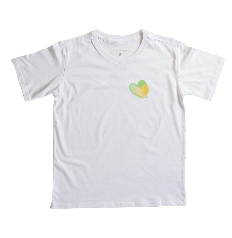 Coração verde amarelo