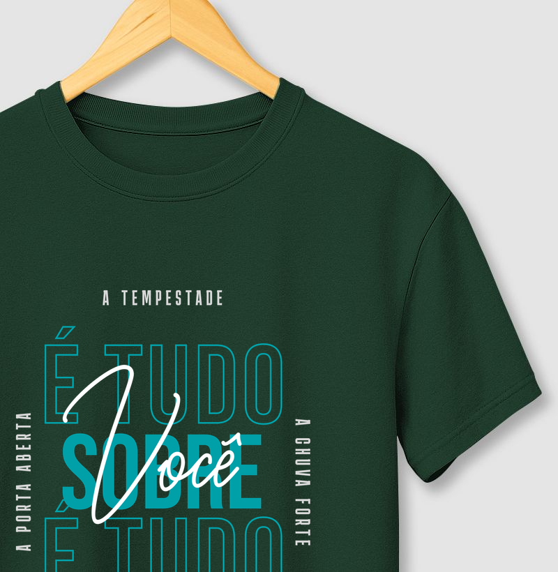 Camiseta Algodão com Estampa - É Tudo Sobre Você