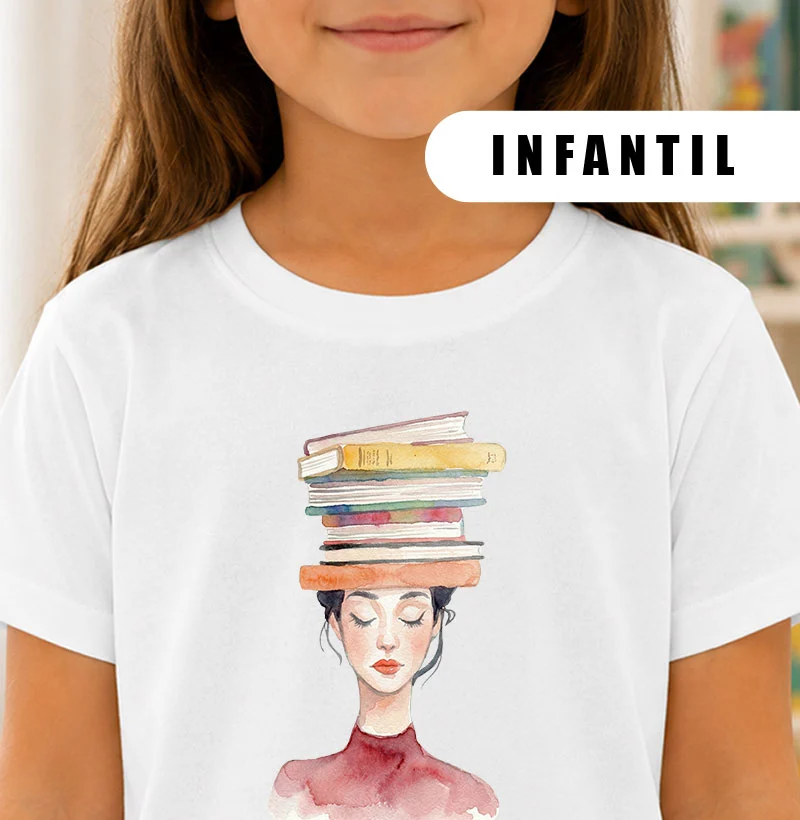 Aquarela - Muitos livros na cabeça