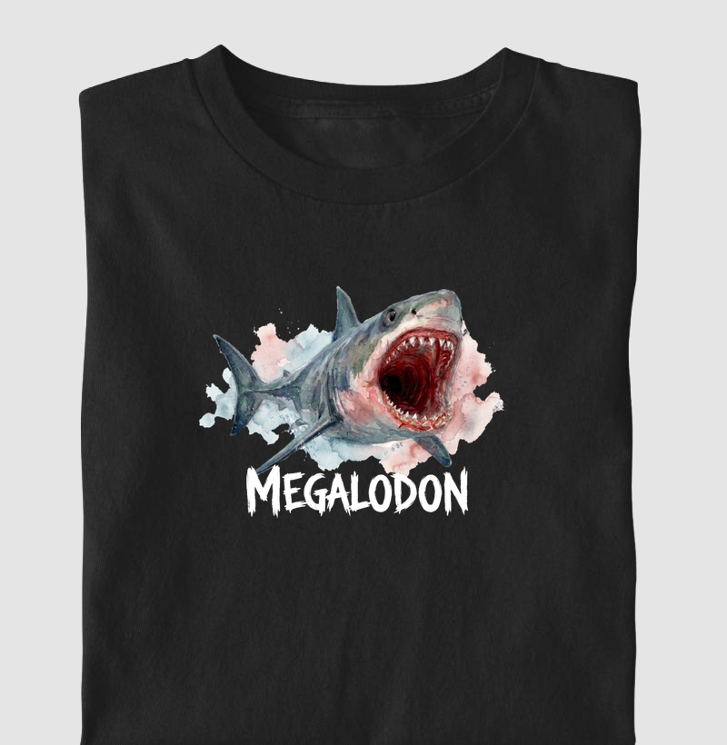  Camiseta Tubarão Megalodon Ataque Algodão Premium Dinoloco 