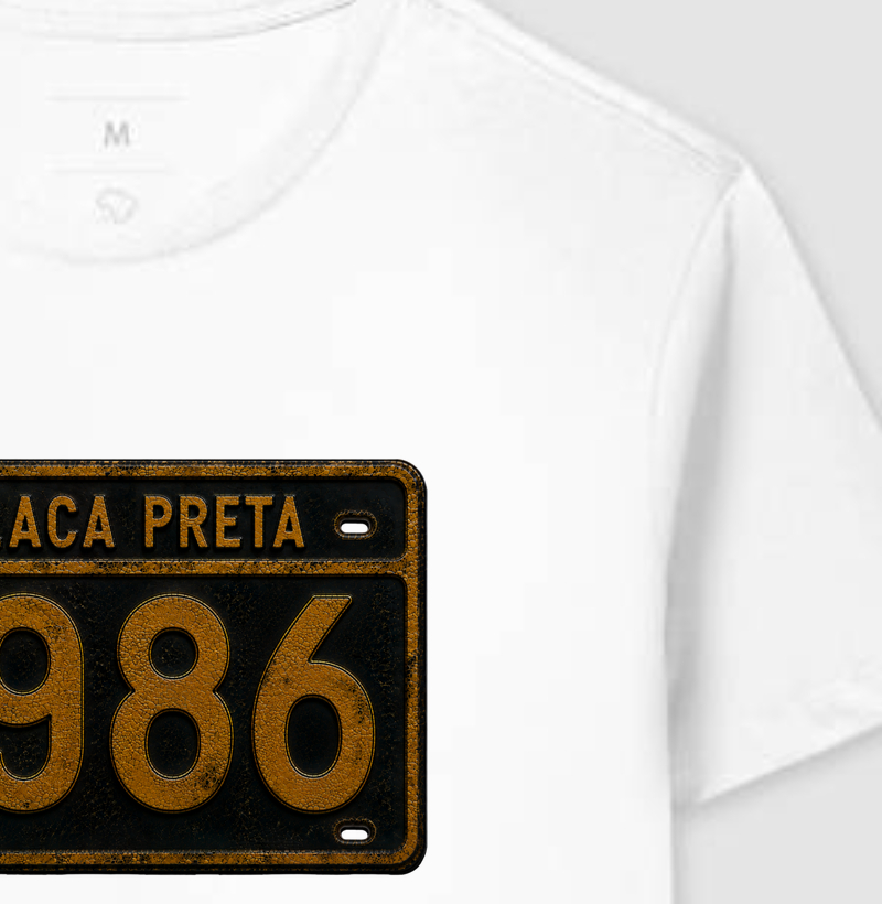 Camiseta Placa Preta 1986