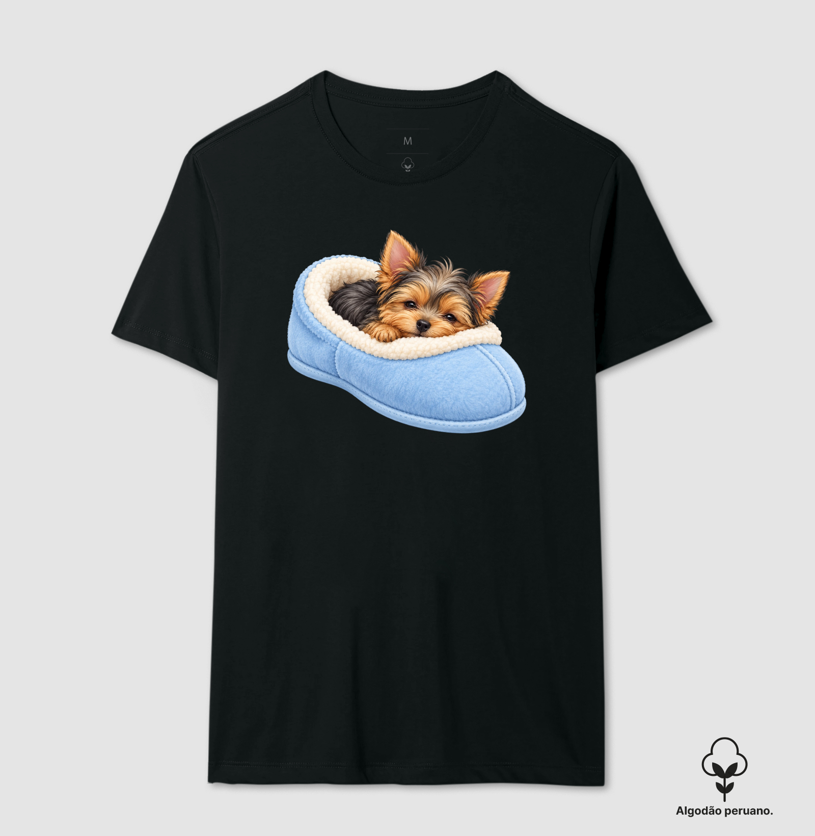 Dormindo na Pantufa - Camiseta Algodão Peruano