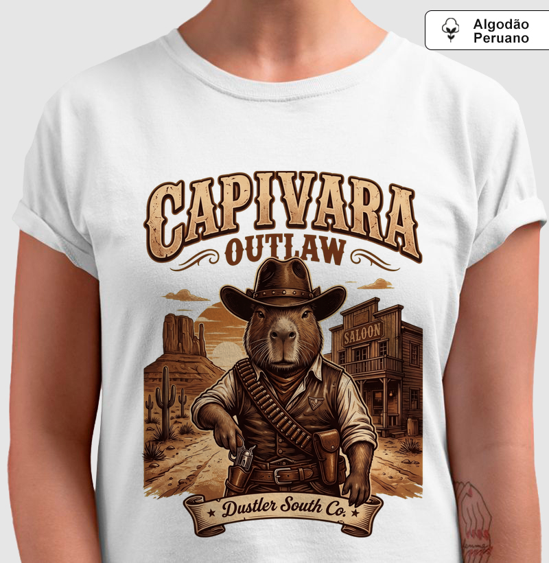 Baby Look Feminina Country Capivara Outlaw – Dustler South Co.