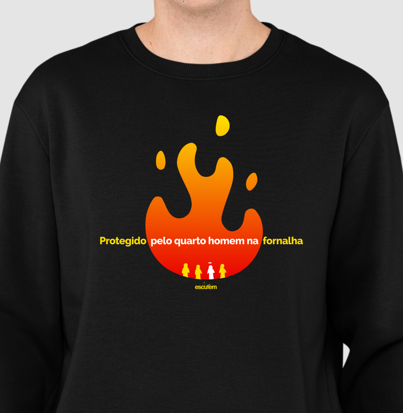 Protegido pelo quarto homem na fornalha
