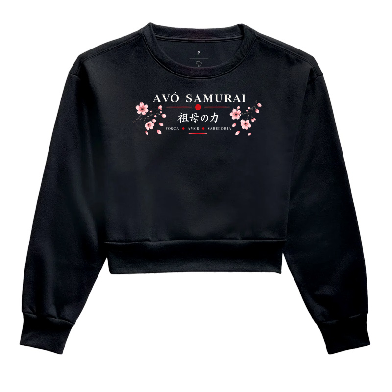 AVÓ SAMURAI — Raízes de Amor - Cropped Moletom