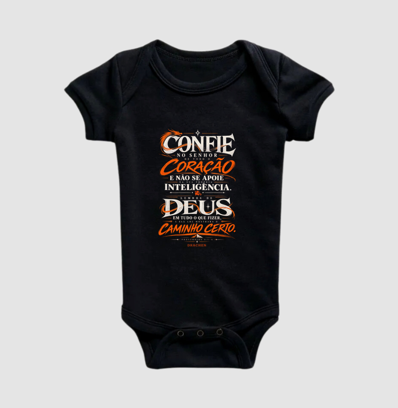 Confia Provérbios 3:5–6 - Body Infantil