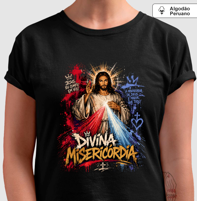 Divina Misericórdia: Jesus, eu confio em Vós - Algodão Peruano
