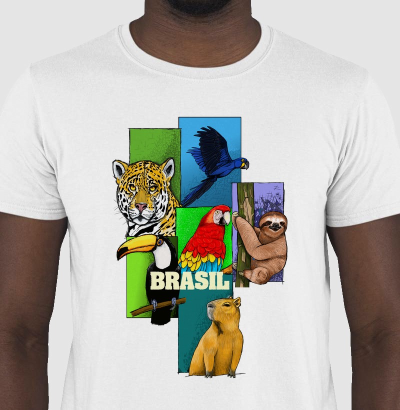 Camiseta Animais do Brasil