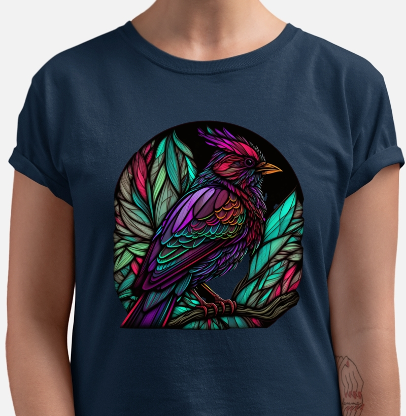 Bird Stained Glass Style II