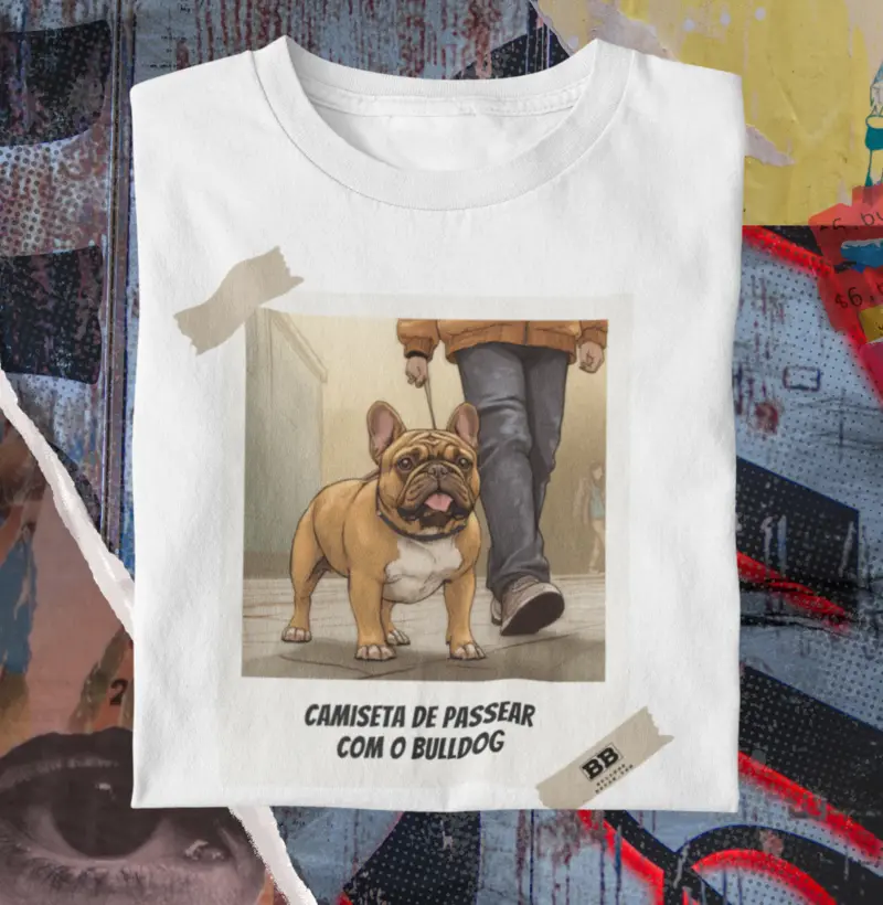 Camiseta Bulldog Francês "Camiseta de Passear"