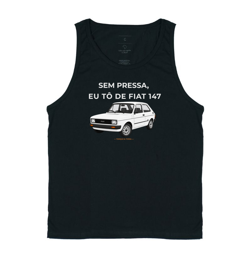 Sem pressa, eu tô de Fiat 147 Branco
