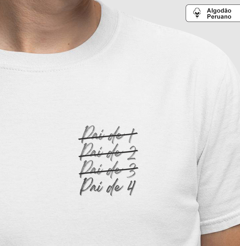 Pai de 4 Minimalista Algodão Peruano Premium