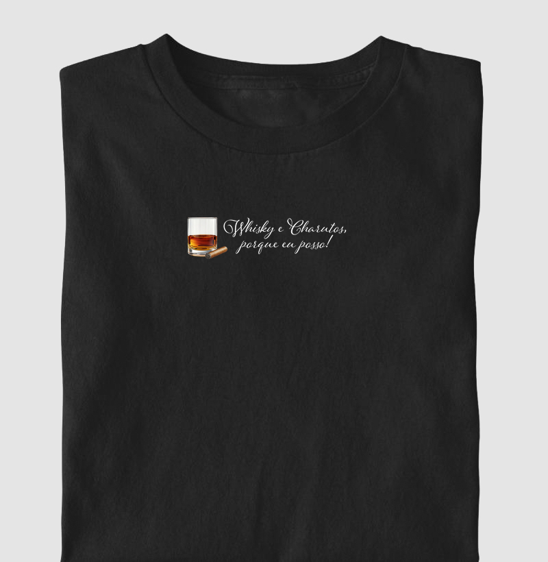 Camiseta Whisky e Charutos porque eu posso